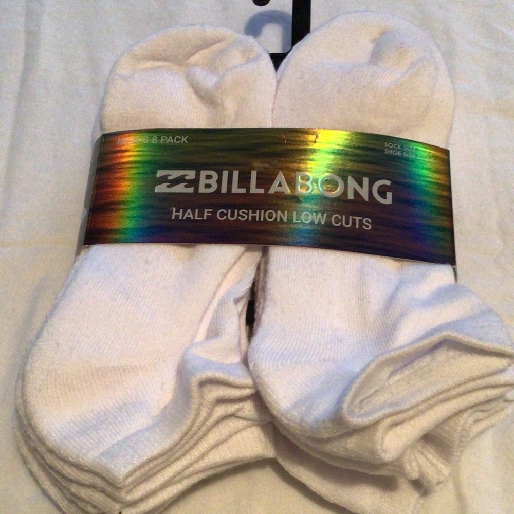 Billabong White Half Cushion Low Cut Socks - Pack